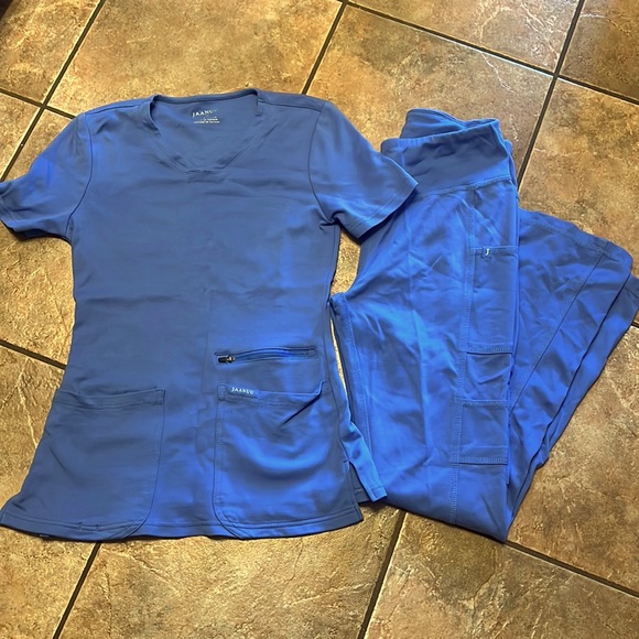 Jaanuu Other Jaanuu Ceil Blue Bootcut Scrubs Xssmall Poshmark